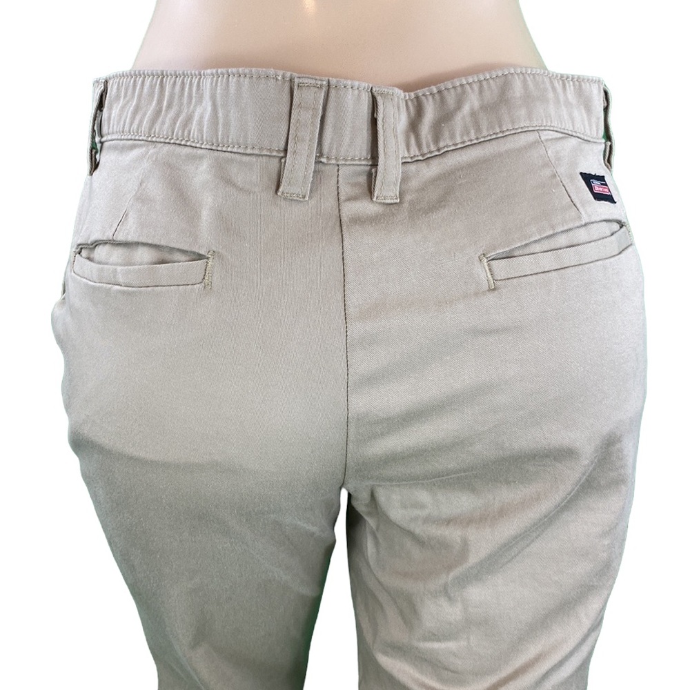 Dickies Women Petite Khaki Slim Bootcut Pants - Picture 7 of 15